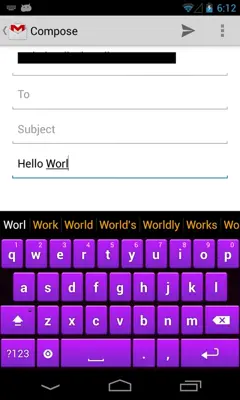 Purple Keyboard android App screenshot 1